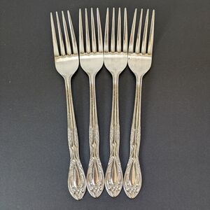 Towne Hall INOX Japan Vintage Stainless Steel Dinner Forks Set Of 4